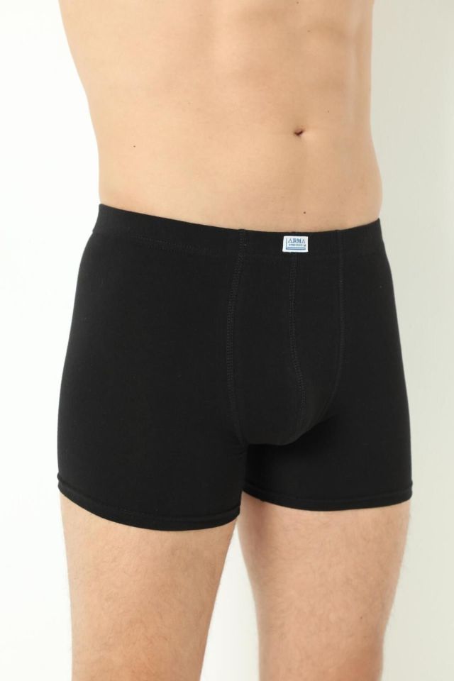 Erkek Boxer Düz 3'lü Paket Pamuklu Likralı