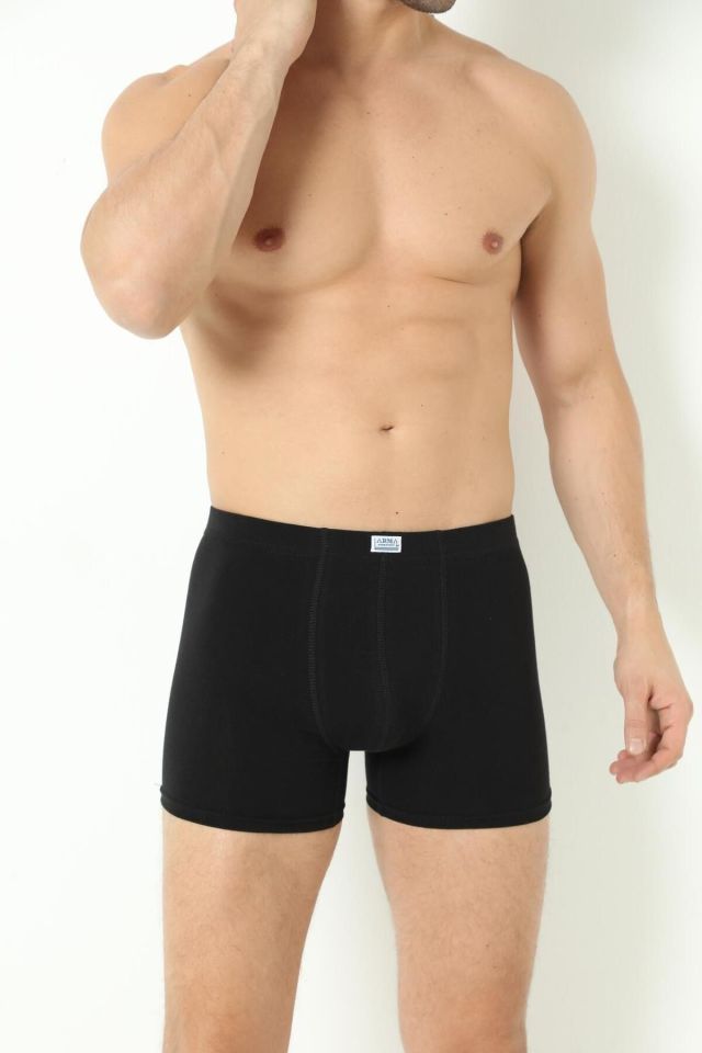 Erkek Boxer Düz 3'lü Paket Pamuklu Likralı
