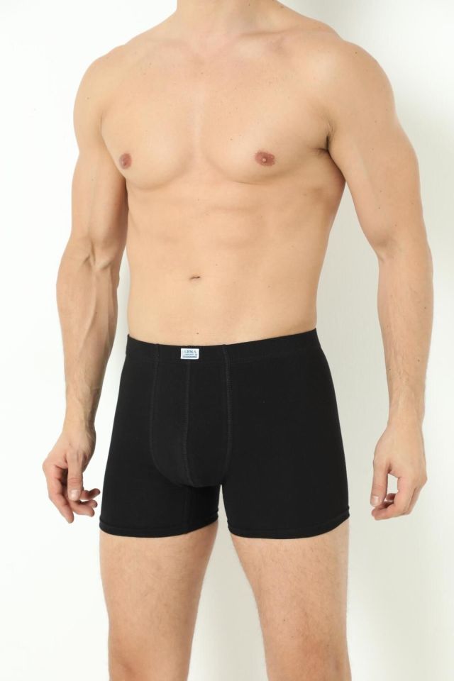 Erkek Boxer Düz 3'lü Paket Pamuklu Likralı
