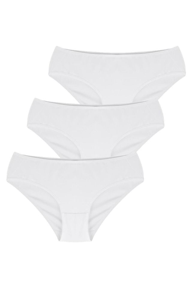 3'lü Kadın Külot Slip Pamuklu