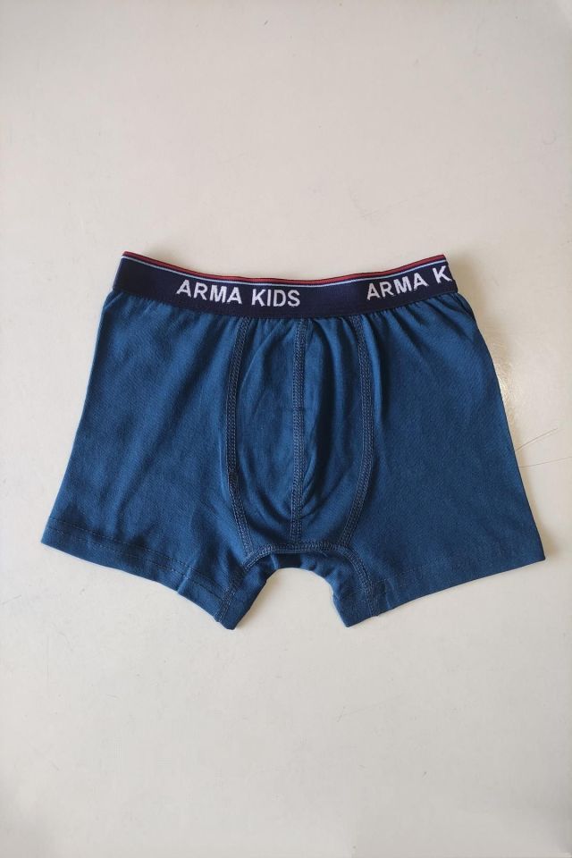 Erkek Çocuk Desenli Boxer 3'lü Paket Pamuklu Likralı