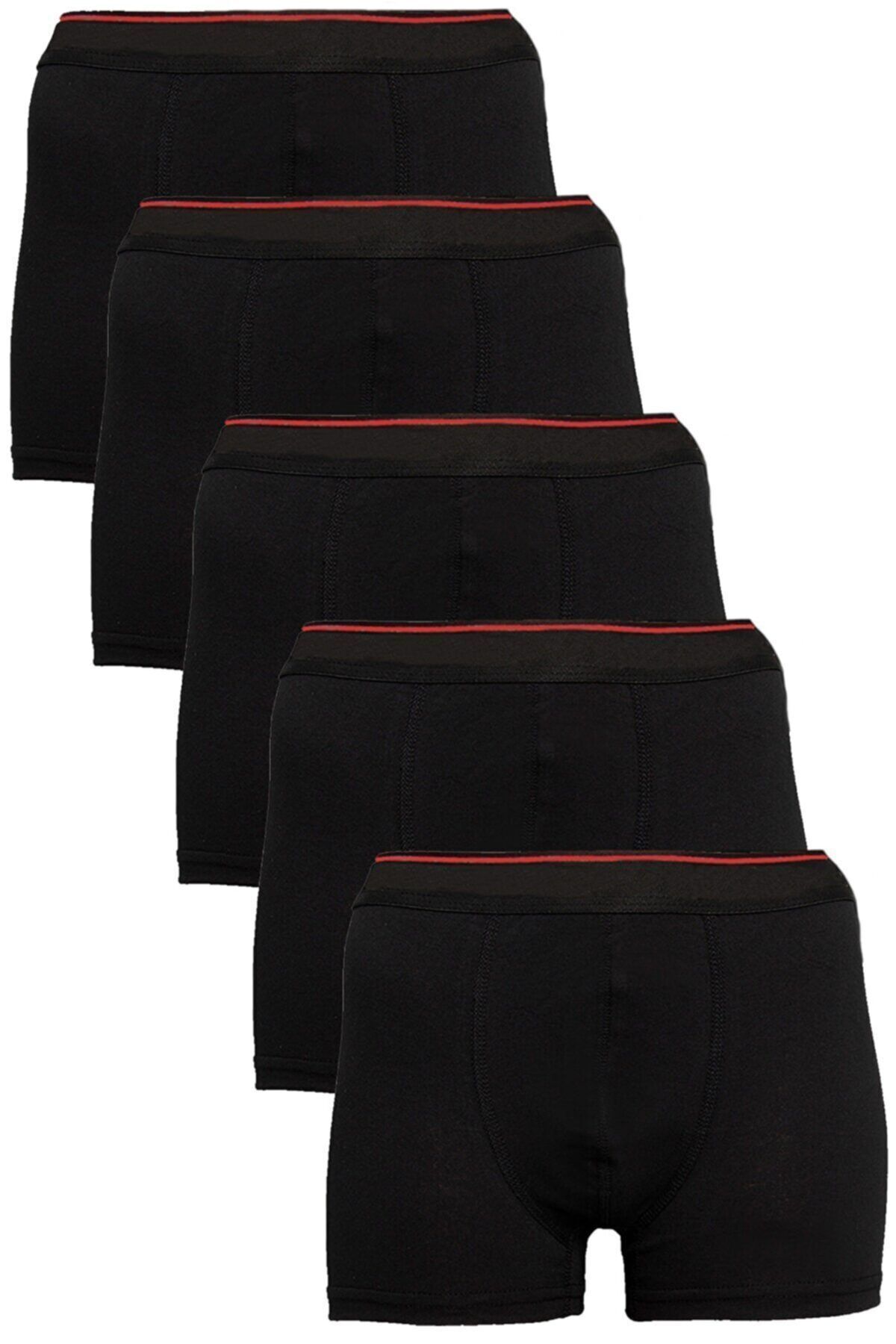 5'li Paket Erkek Büyük Beden Boxer Pamuklu Likralı