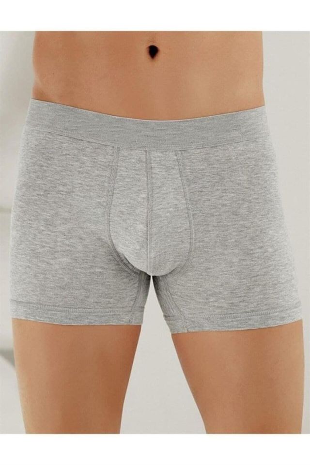 Erkek 6'lı Paket Boxer Düz Pamuklu Likralı