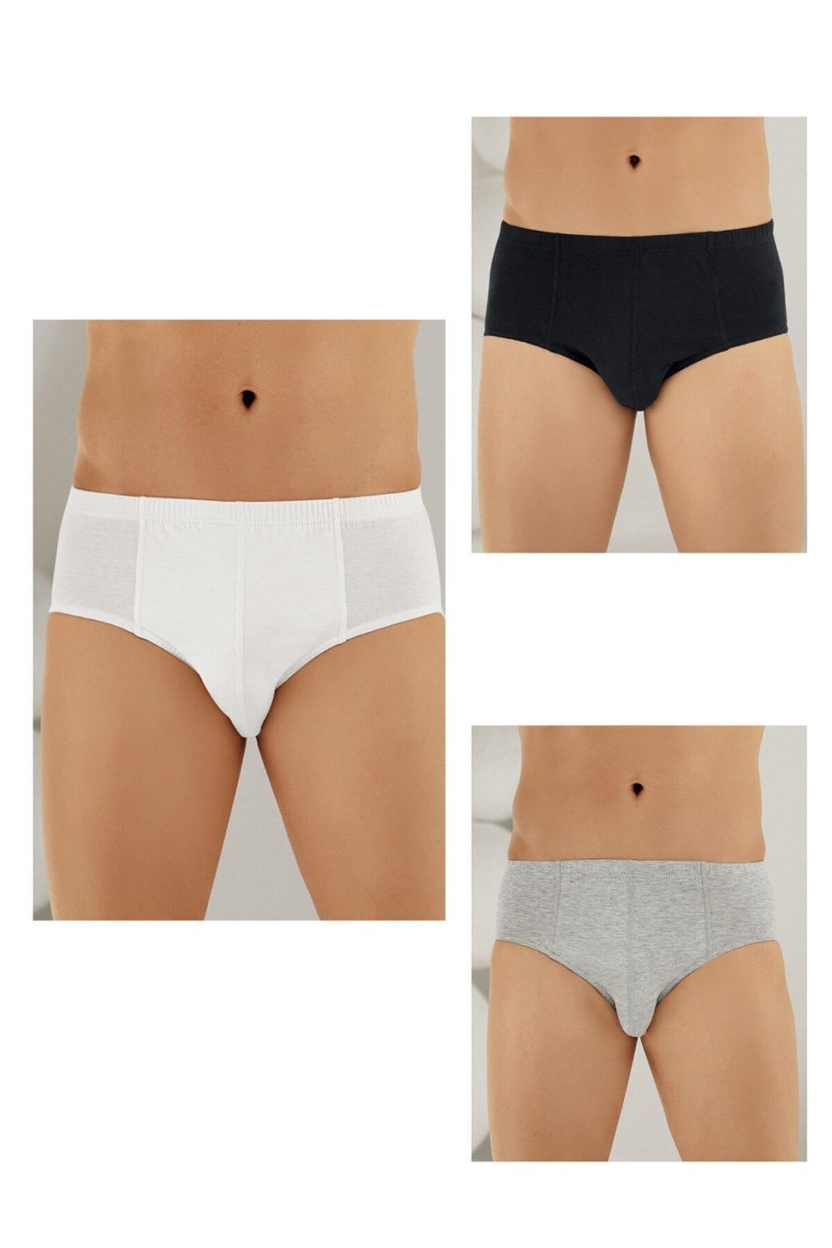 Erkek Külot Slip %100 Pamuk 3'lü Paket