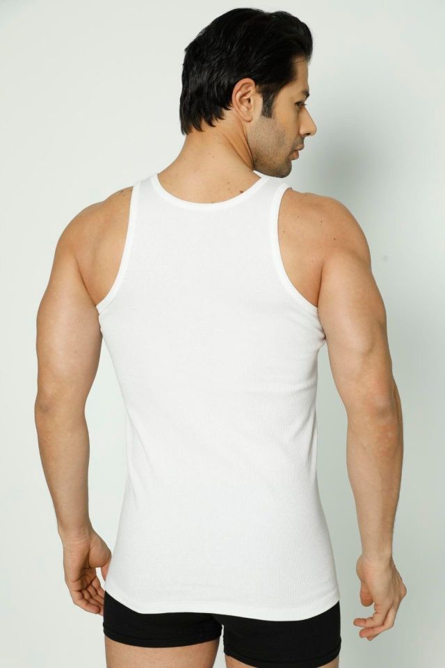Erkek Fitilli Kaşkorse Atlet Siyah - 2XL