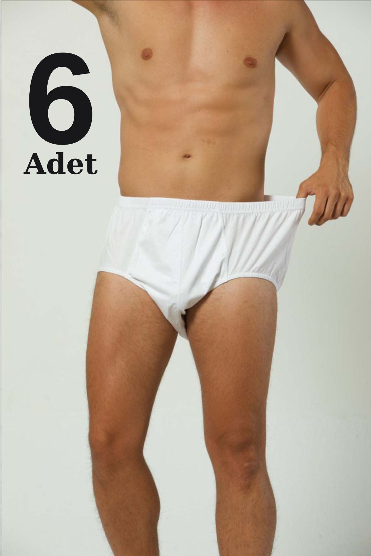 Erkek Büyük Beden Külot Slip 6'lı Paket %100 Pamuk