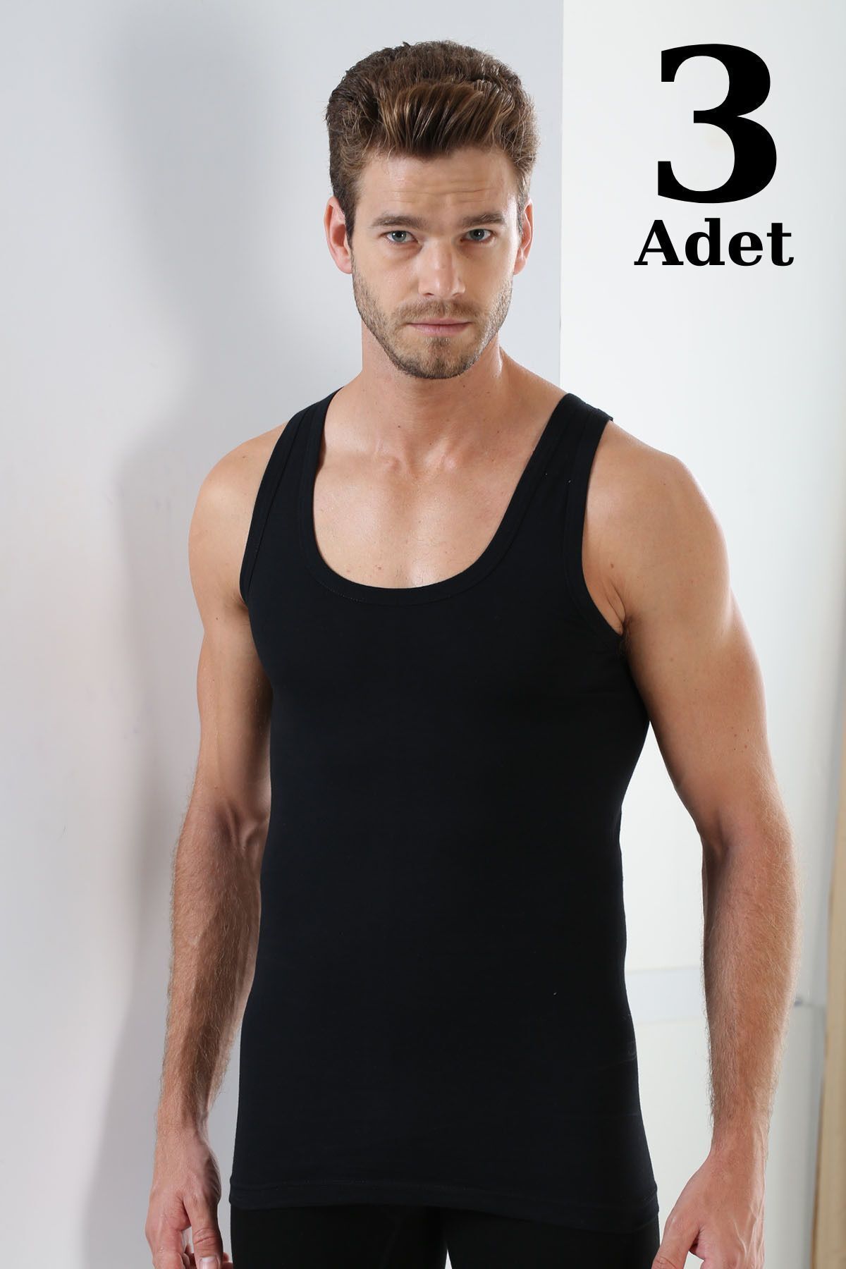 Erkek Penye Atlet %100 Pamuk 3'lü Paket