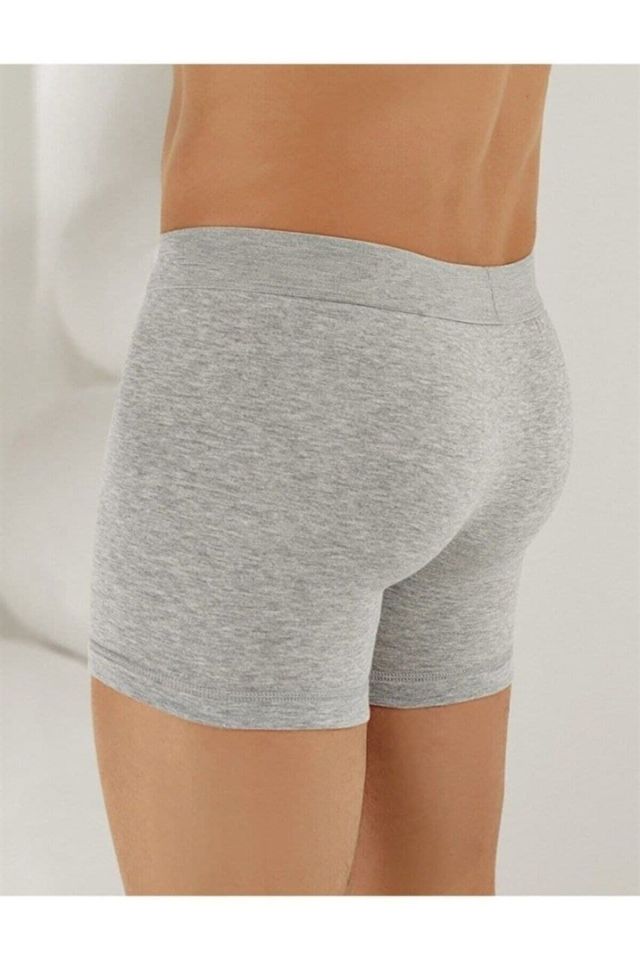 Likralı Erkek Düz Boxer Pamuklu