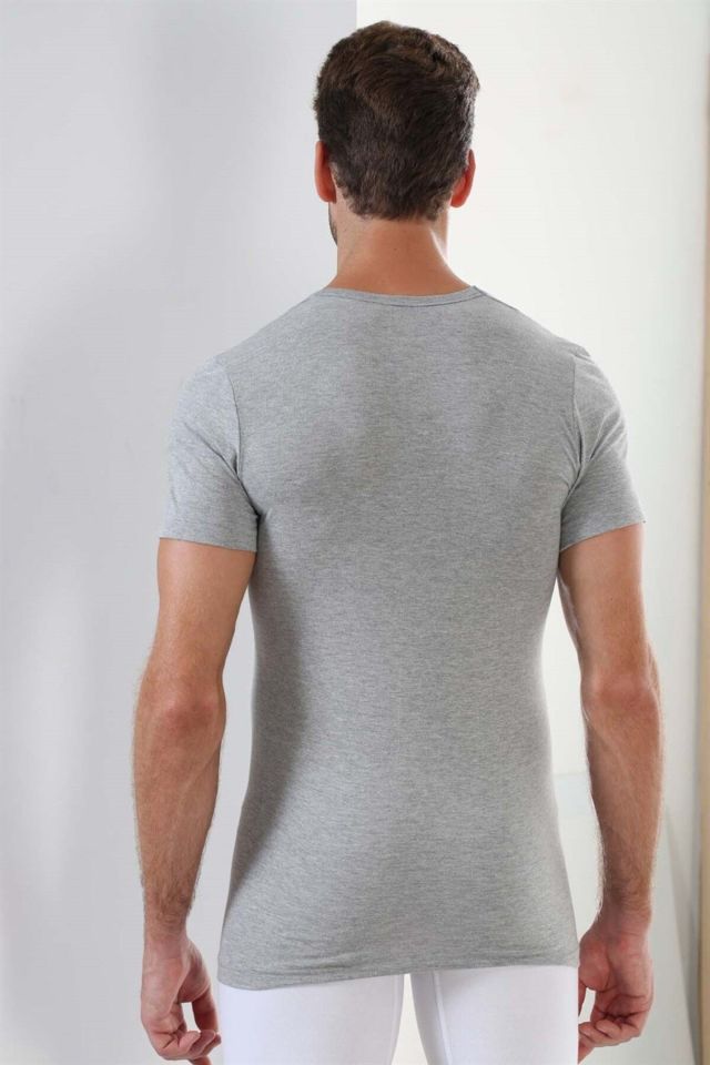 Erkek Basic Slim Fit %100 Pamuk Bisiklet Yaka Kısa Kollu T-shirt