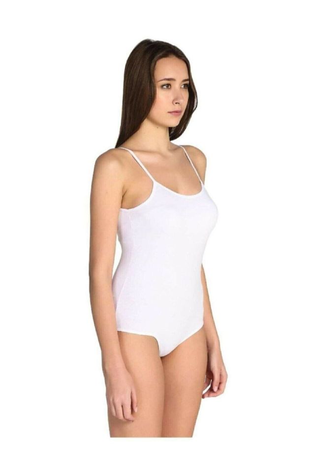 Kadın Çıtçıtlı Atlet / Body İp Askılı Pamuklu Likralı